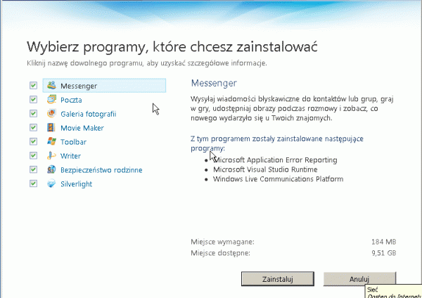 Instalacja klient poczty Windows 7